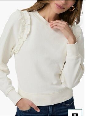 PAIGE Ruffle-Shoulder Sweatshirt